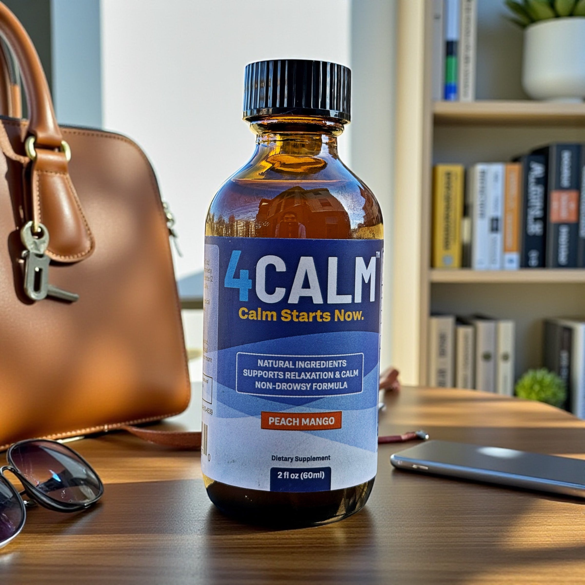 4Calm – 12 Pack | Natural Non-Drowsy Stress Support Drink – Best Value